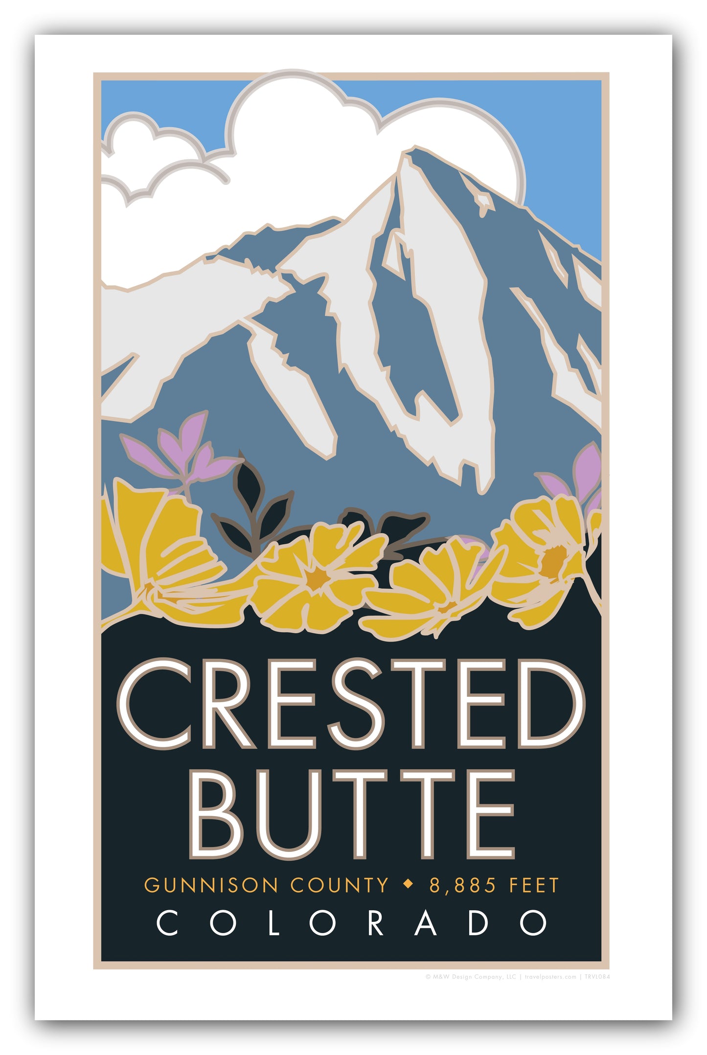 Crested Butte (Flowers), Colorado - Poster