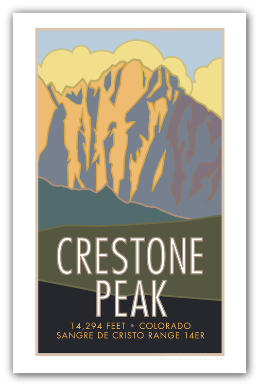 Crestone Peak, Colorado - Colorado 14er - Poster