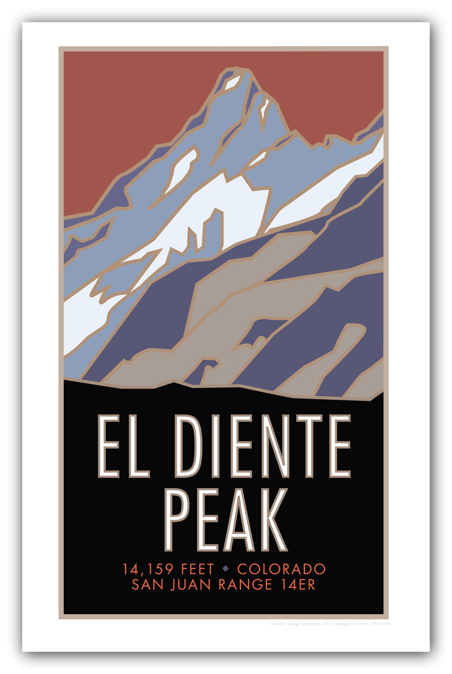 El Diente Peak, Colorado - Colorado 14er - Poster