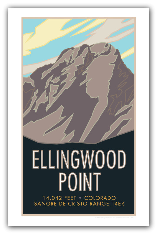 Ellingwood Point, Colorado - Colorado 14er - Poster