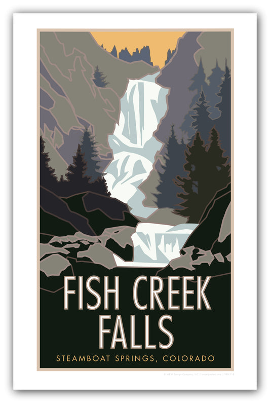 Fish Creek Falls - Steamboat Springs, Colorado - Poster