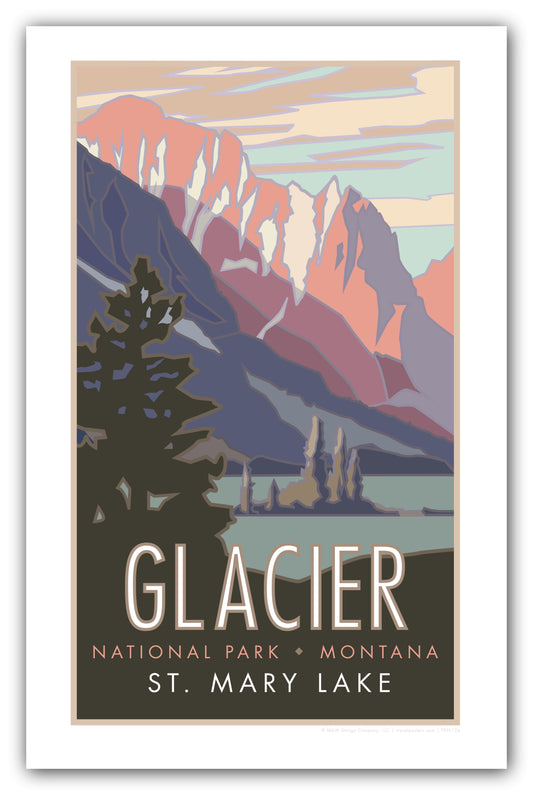 Glacier National Park (St. Mary's Lake), Montana - Poster