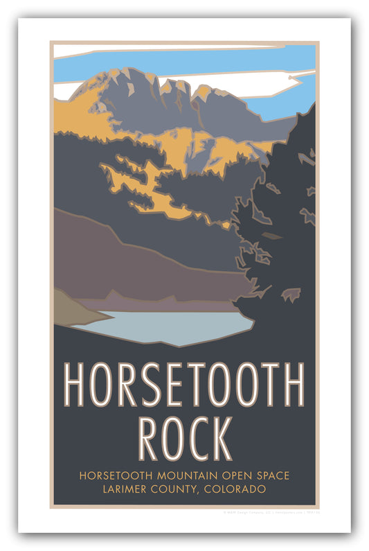 Horsetooth Rock, Colorado - Poster