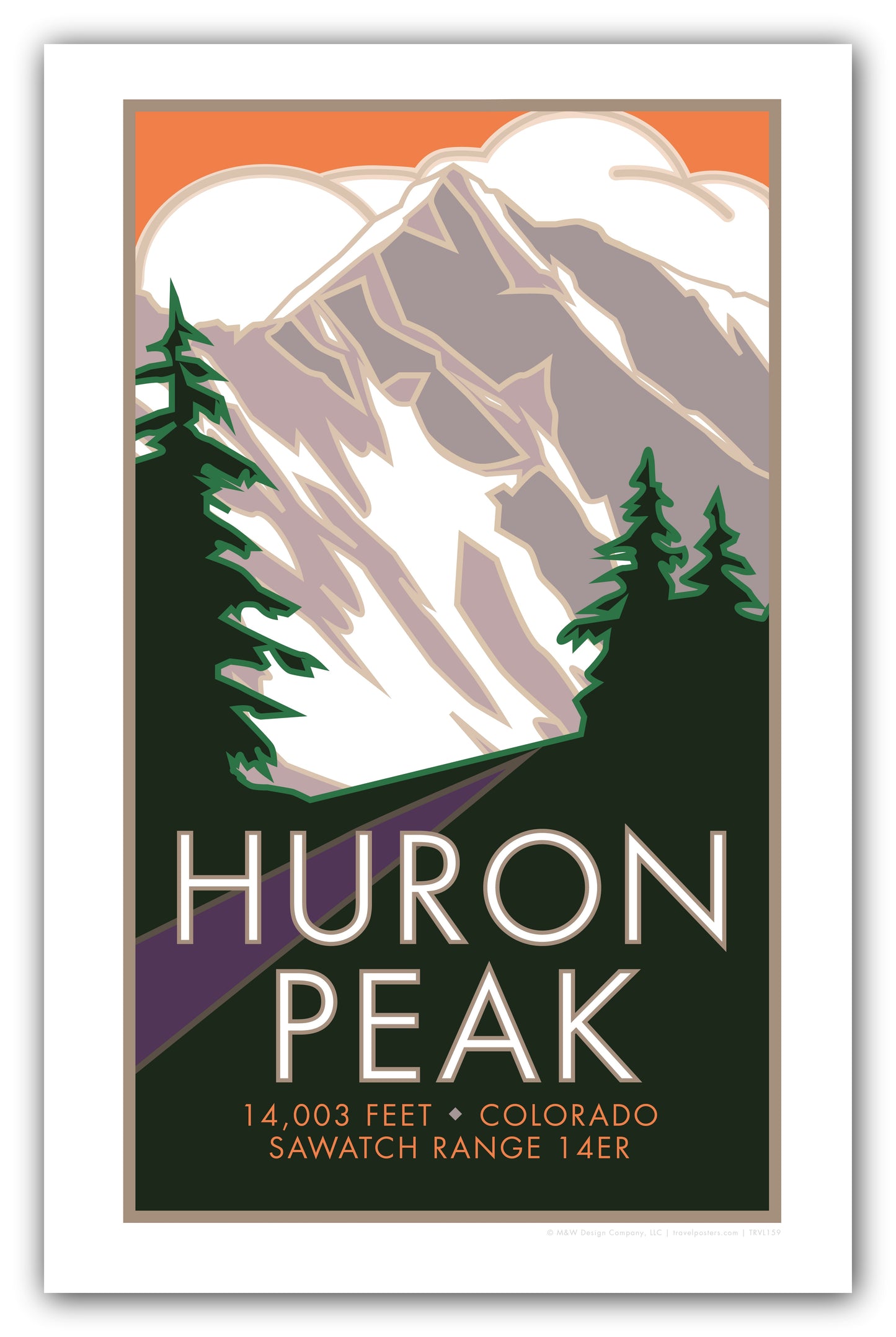 Huron Peak, Colorado - Colorado 14er - Poster