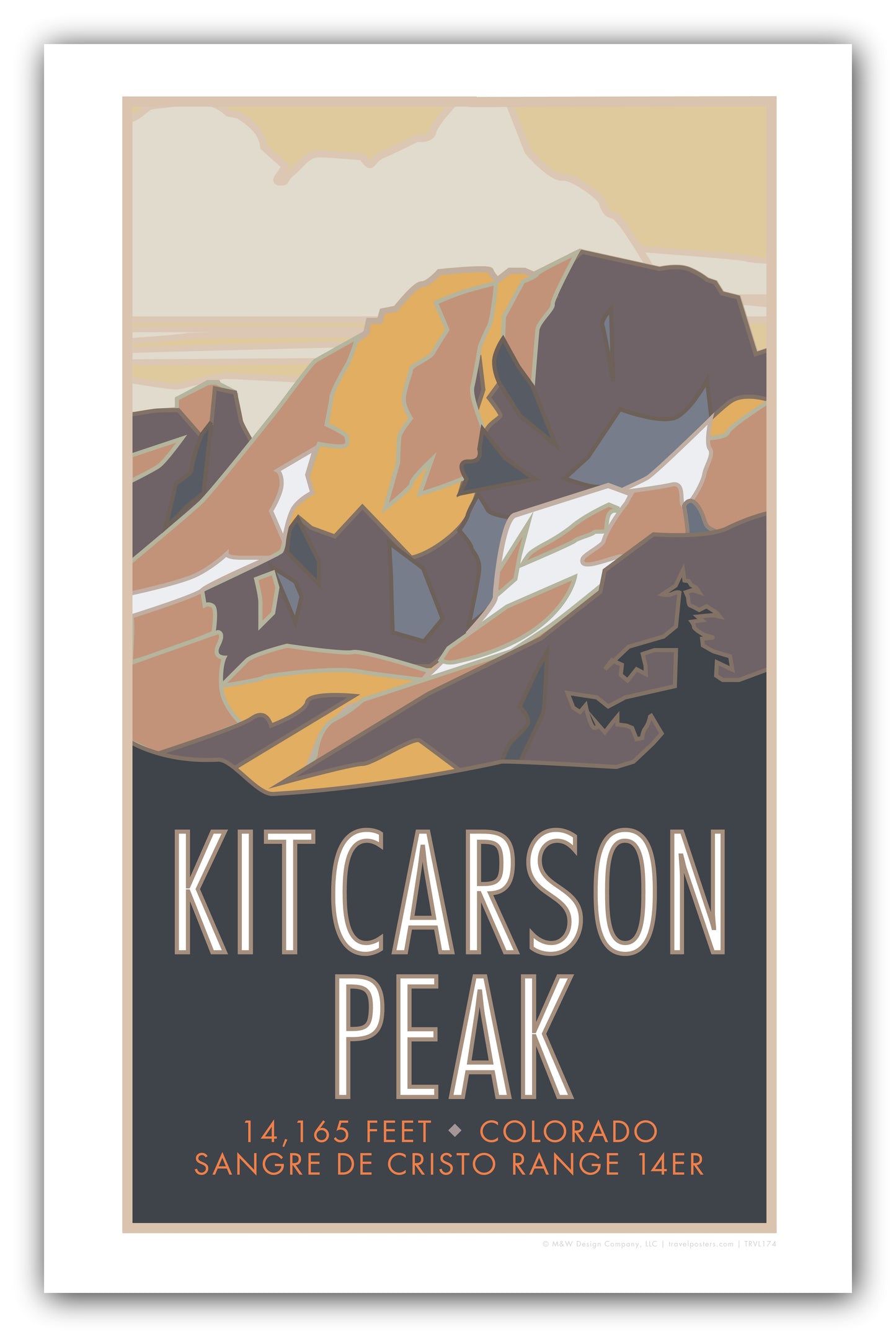 Kit Carson Peak, Colorado - Colorado 14er - Poster