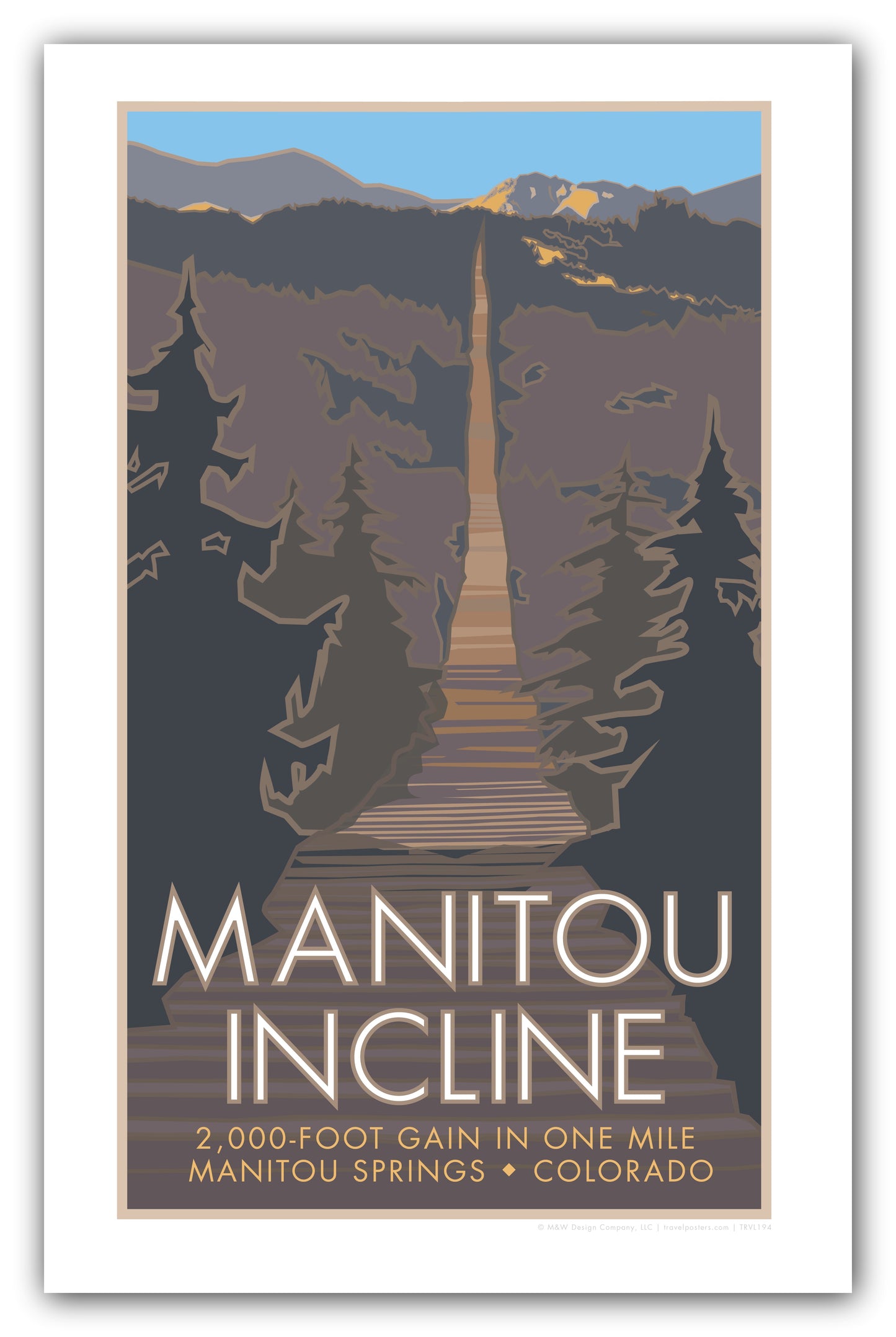 Manitou Incline, Colorado - Poster