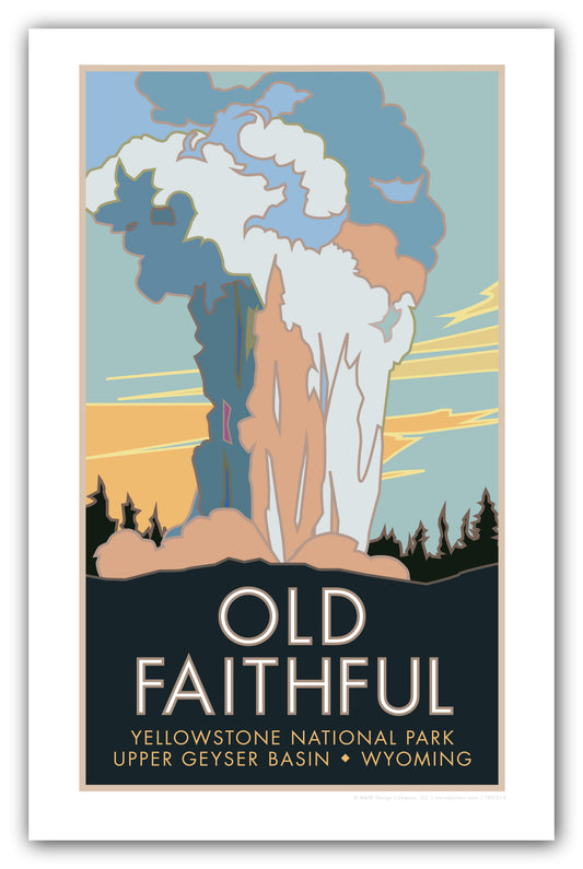 Old Faithful, Yellowstone National Park, Wyoming - Poster
