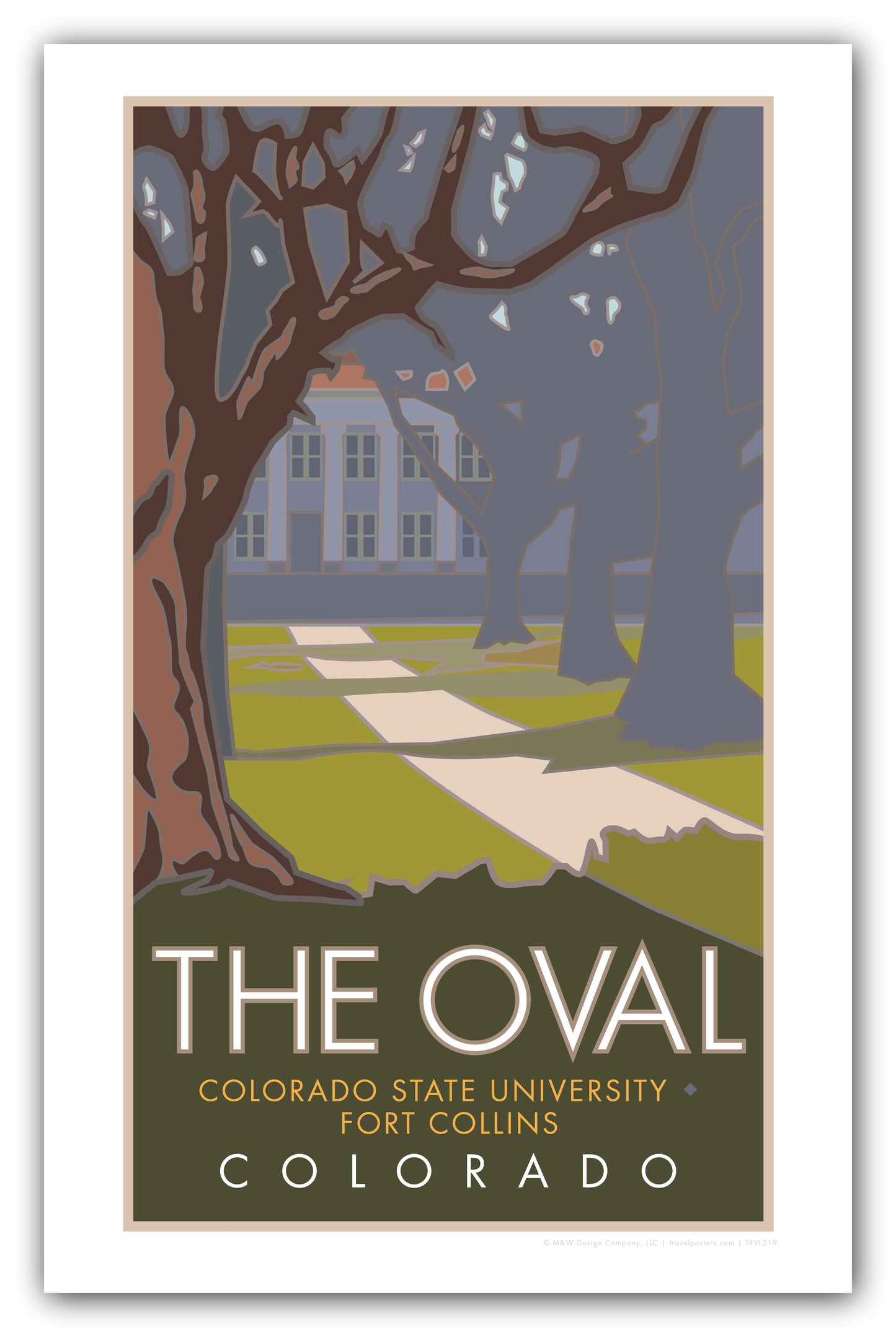 The Oval (CSU), Colorado - Poster