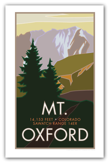 Mt. Oxford, Colorado - Colorado 14er - Poster