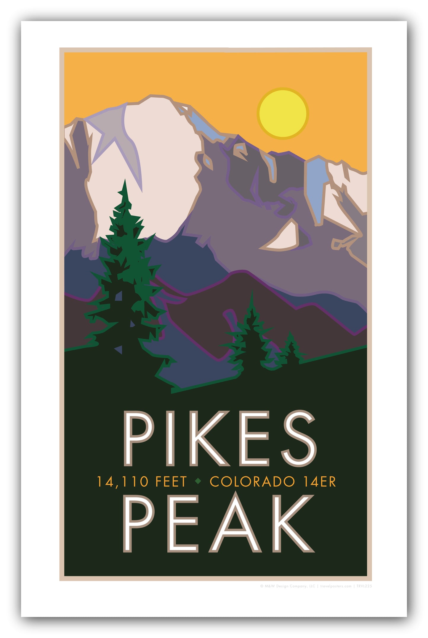 Pikes Peak, Colorado - Colorado 14er - Poster