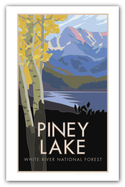 Piney Lake (with Aspens), Colorado - 11" x 17" Poster