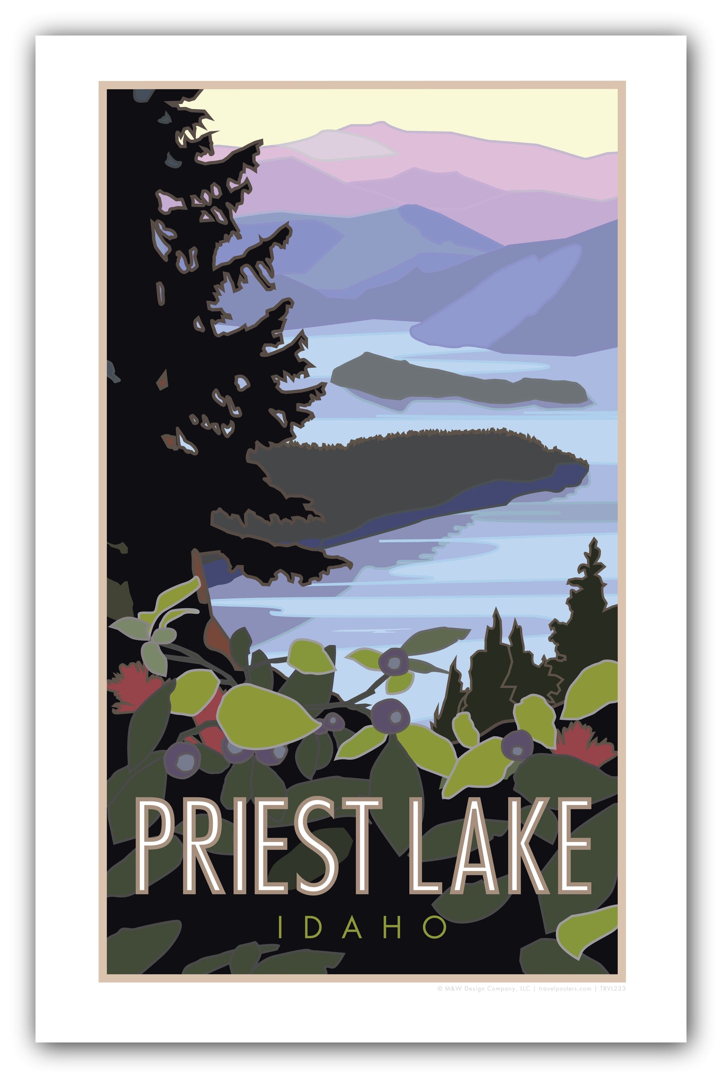 Priest Lake, Idaho - Poster