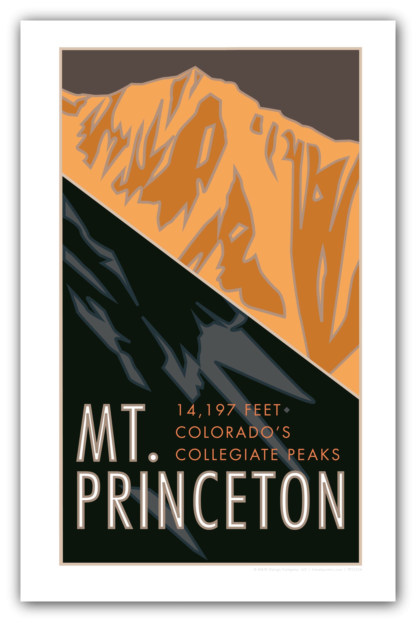 Mt. Princeton, Colorado - Colorado 14er - Poster