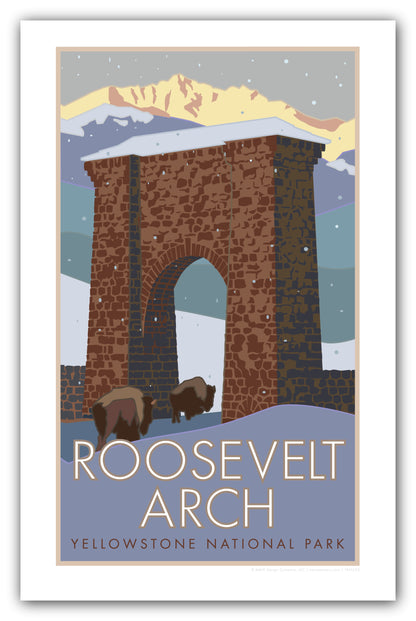 Yellowstone National Park (Roosevelt Arch) - Poster