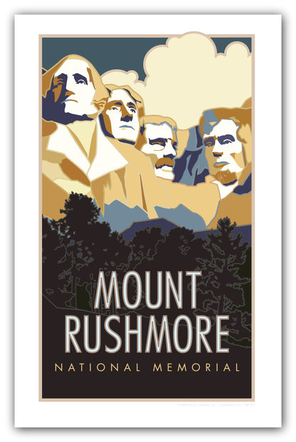 Mt. Rushmore National Memorial, South Dakota - Poster
