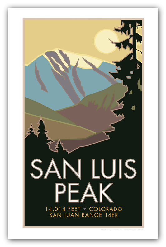 San Luis Peak, Colorado - Colorado 14er - Poster