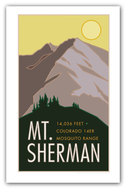 Mt. Sherman, Colorado - Colorado 14er - Poster