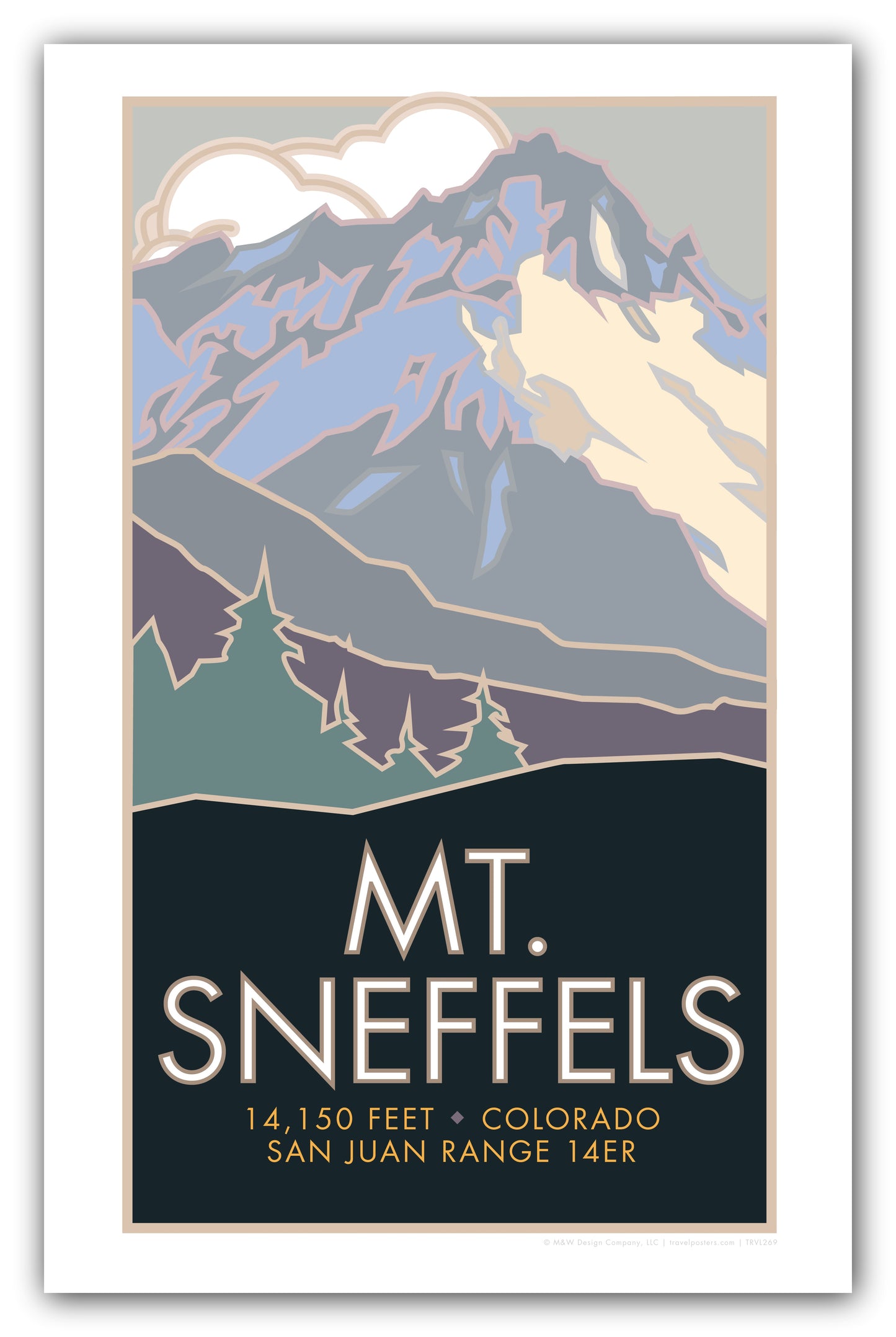 Mt. Sneffels, Colorado - Colorado 14er - Poster