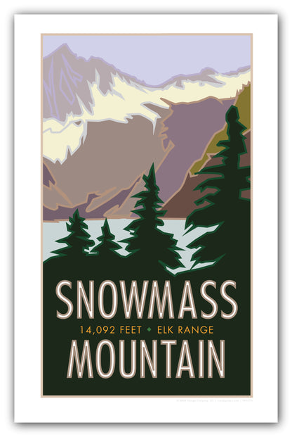 Snowmass Mountain, Colorado - Colorado 14er - Poster