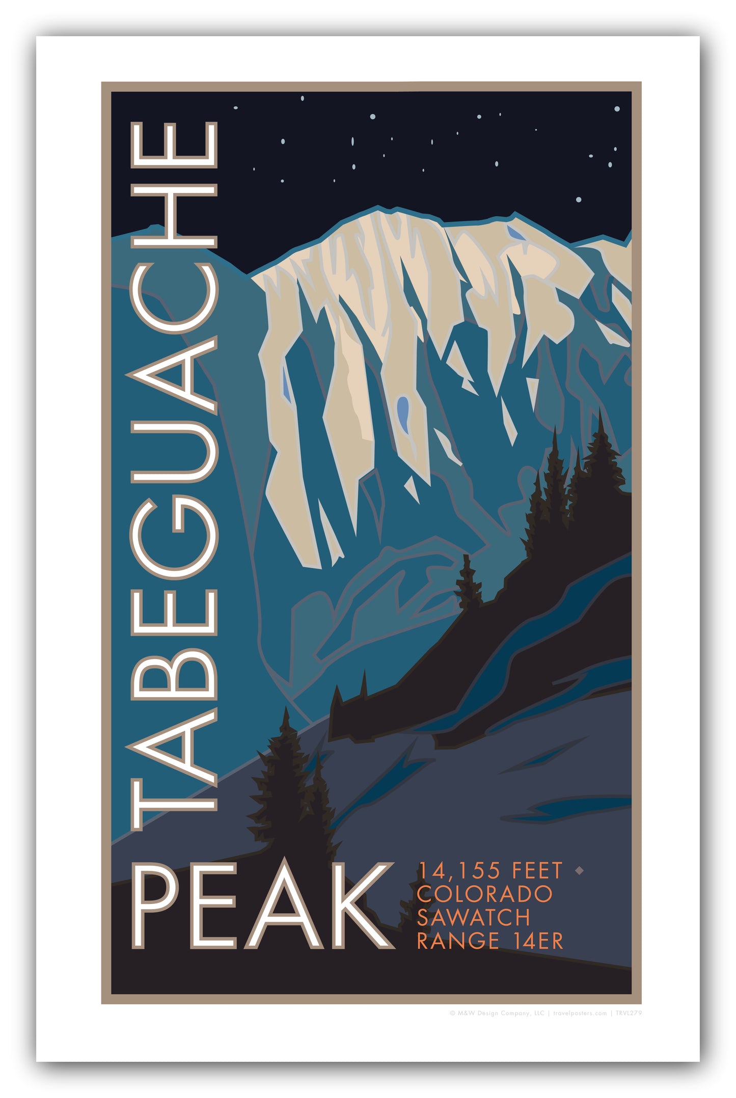 Tabeguache Peak, Colorado - Colorado 14er - Poster