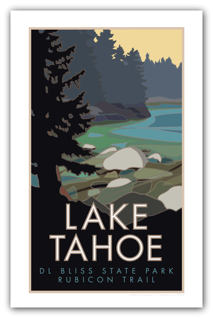 Lake Tahoe, D.L. Bliss State Park - Poster