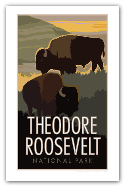 Theodore Roosevelt National Park (Bison) - Poster