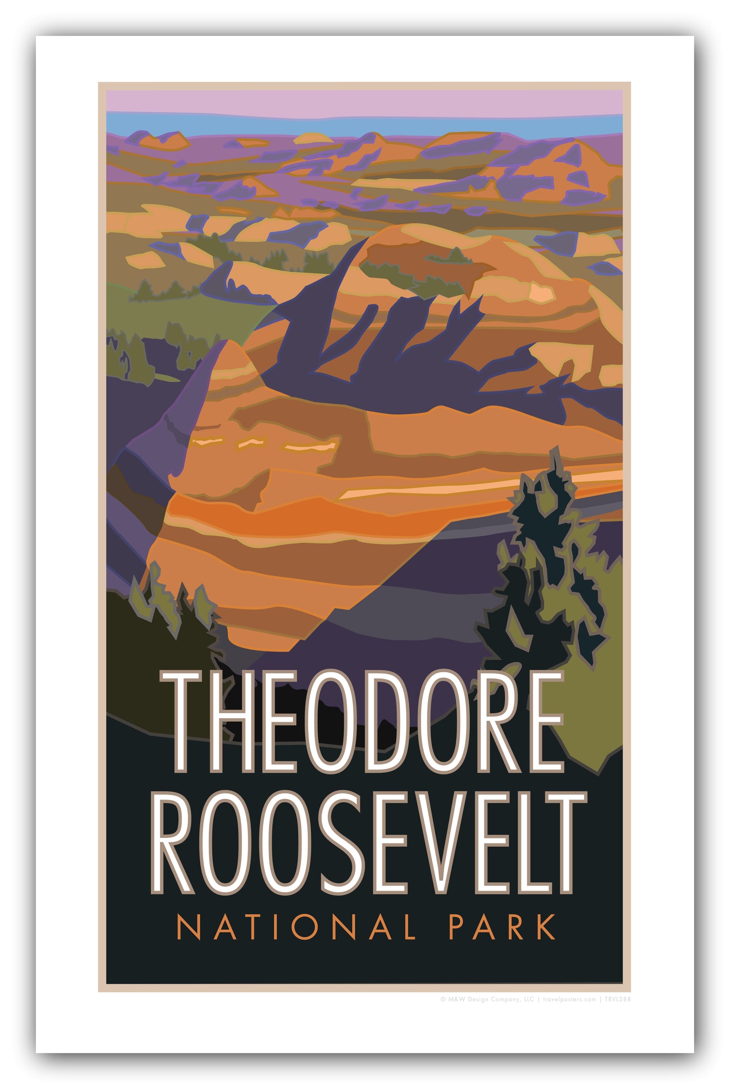 Theodore Roosevelt National Park (Painted Canyon) - Poster