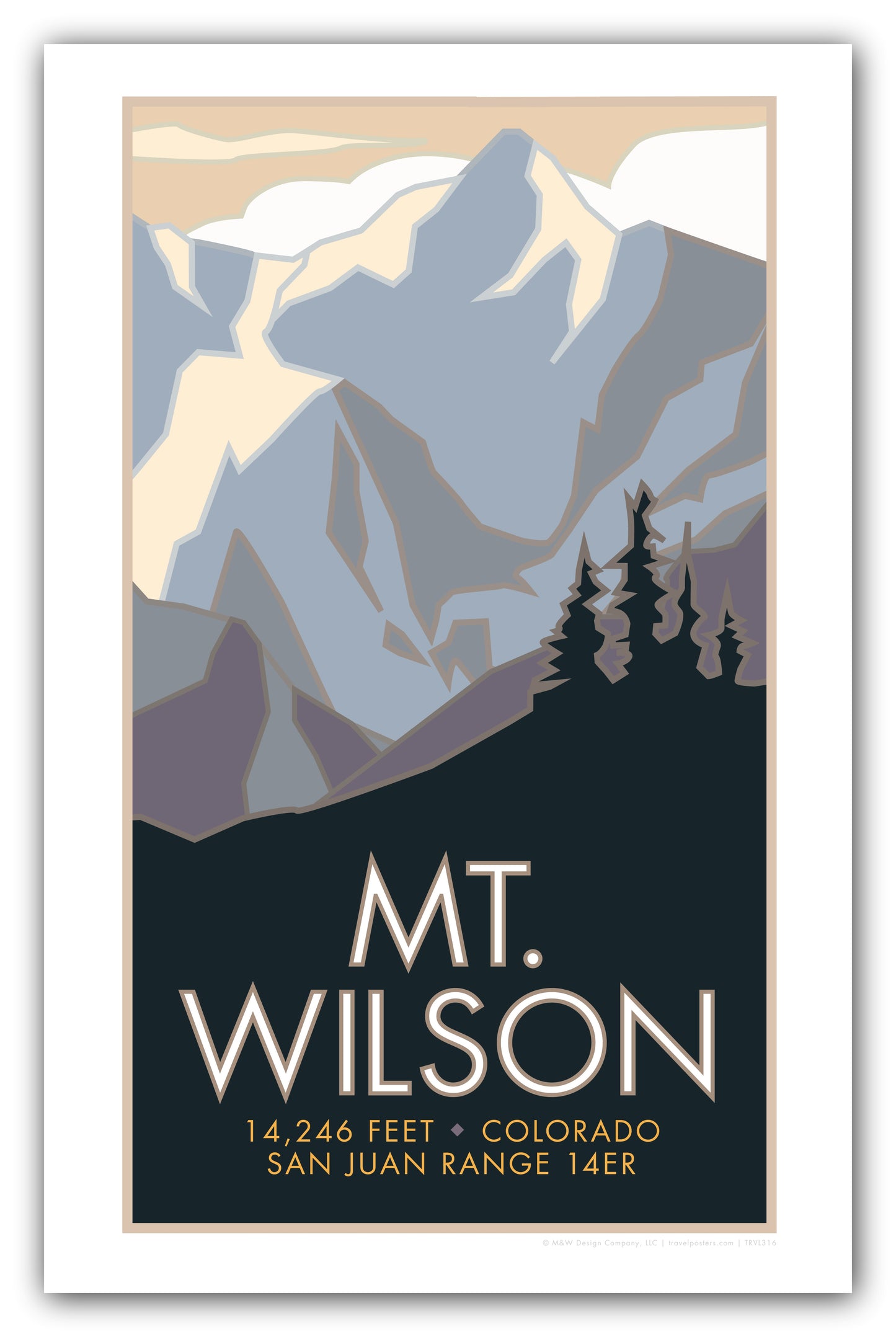 Mt. Wilson, Colorado - Colorado 14er - Poster