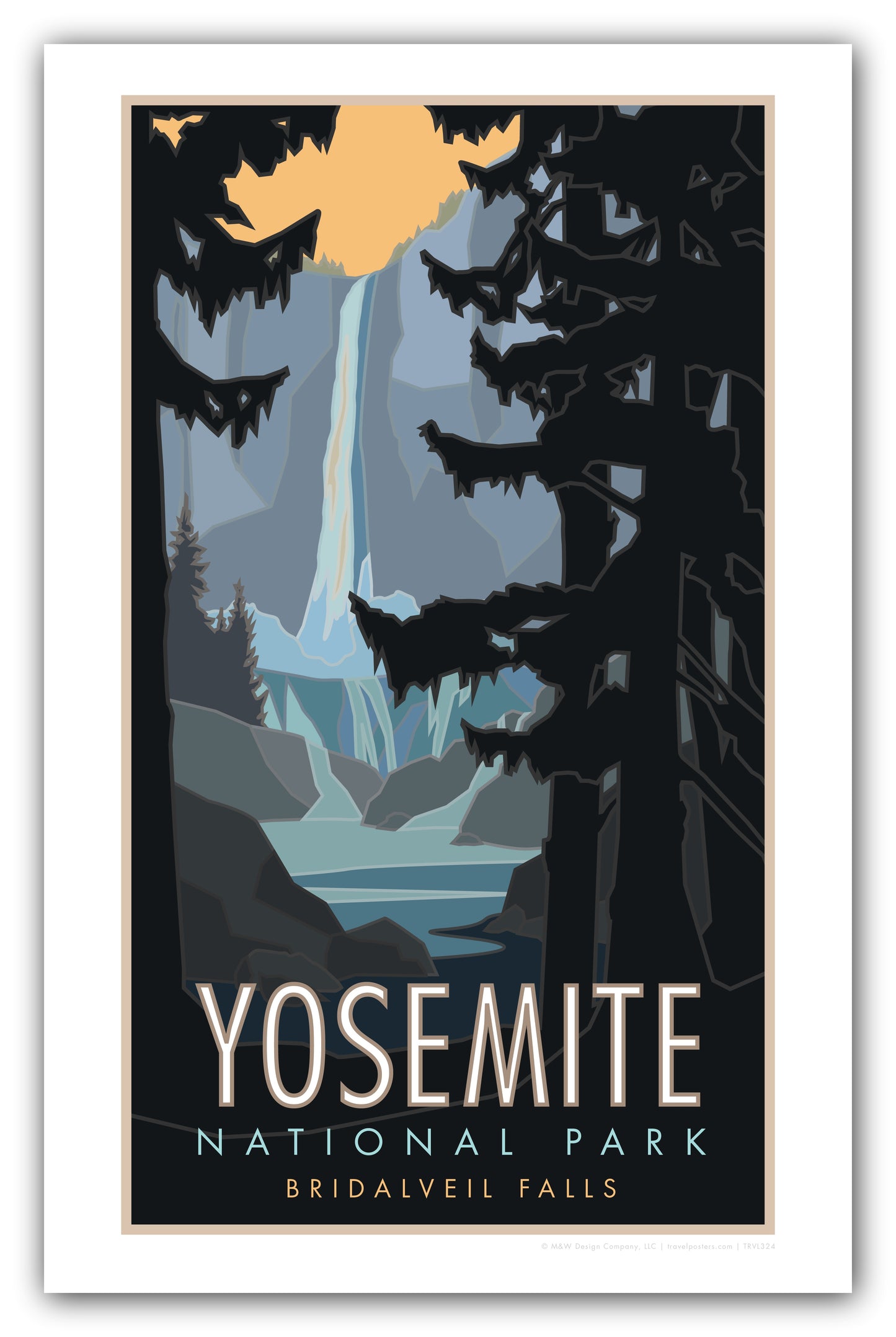 Yosemite National Park (Bridalveil Falls) - Poster