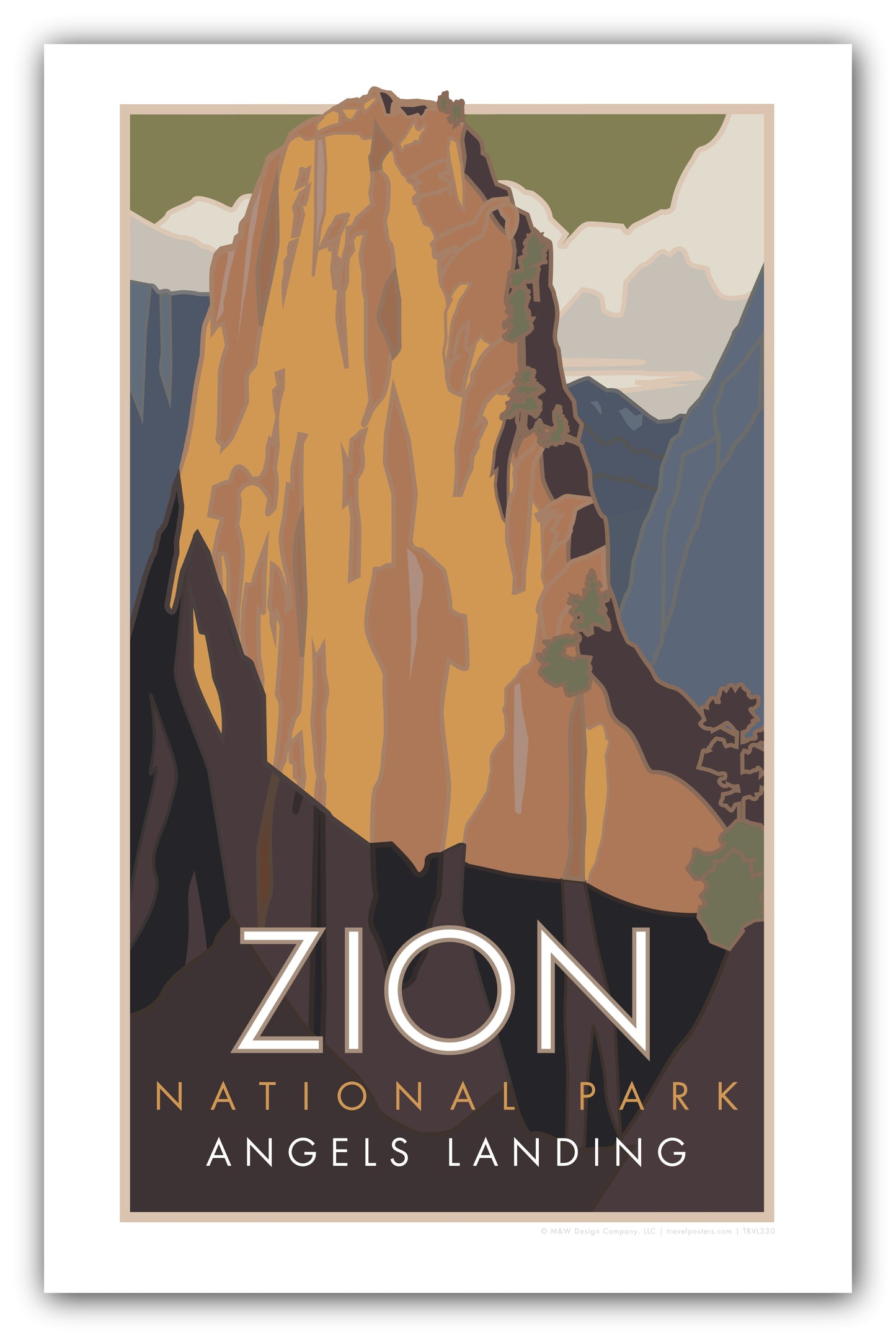 Zion National Park (Angels Landing), Utah Poster
