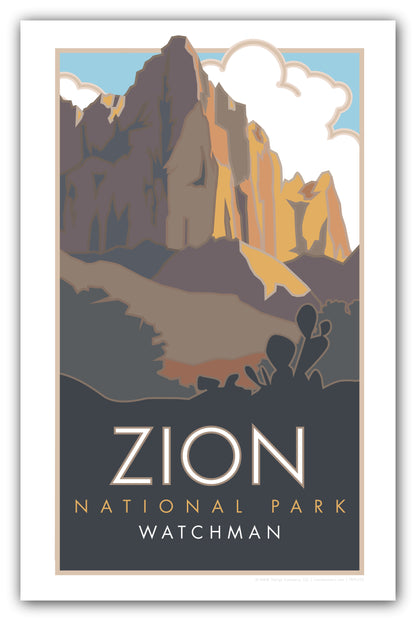 Zion National Park (The Watchman), Utah - Poster