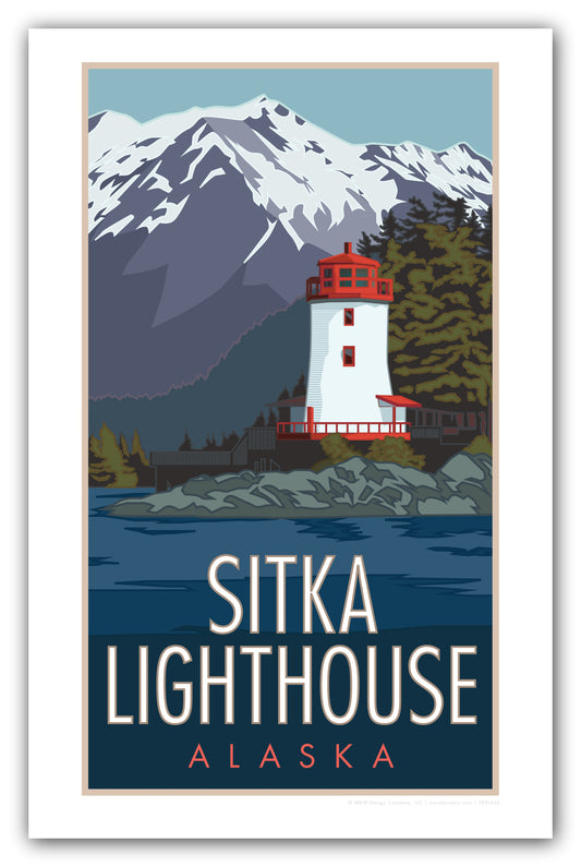 Sitka Light House - Poster