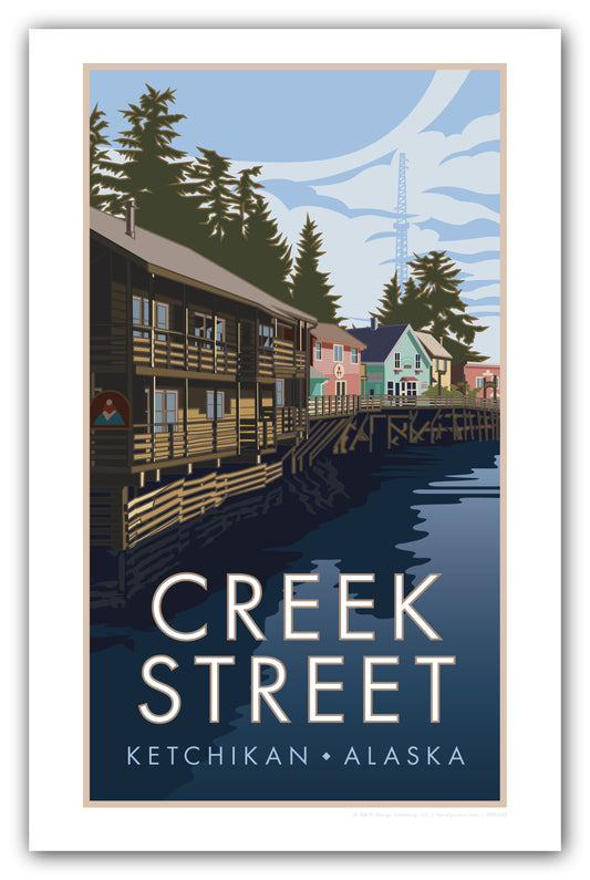 Creek Street Ketchikan Alaska - Poster