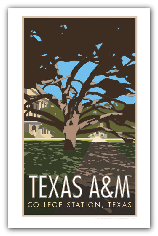 Texas A&M Tree - Poster