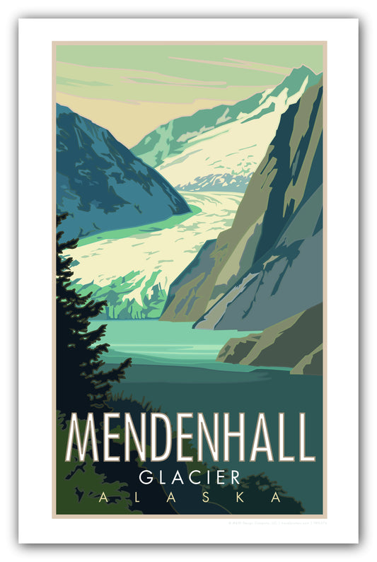 Menden Hall Glacier- Poster