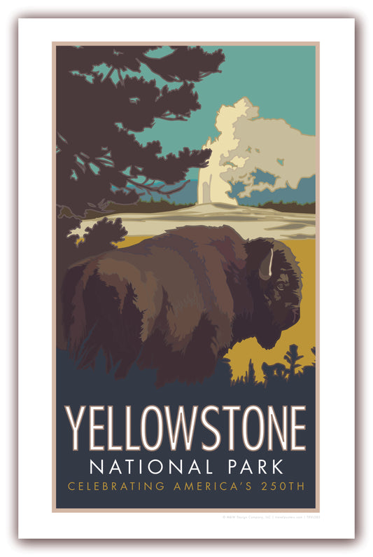 Yellowstone Bison 250th- Poster