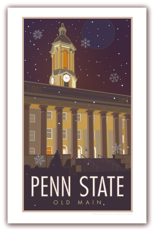 Penn State Old Main Campus - Poster