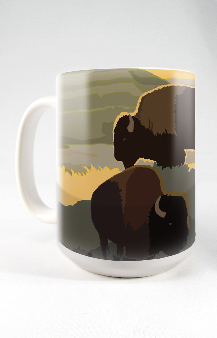 Theodore Roosevelt National Park (Bison) - 15oz. Ceramic Mug