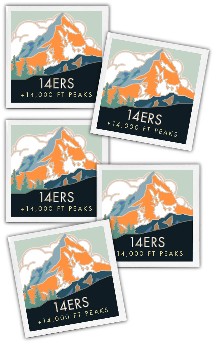 14ers ceramic coasters