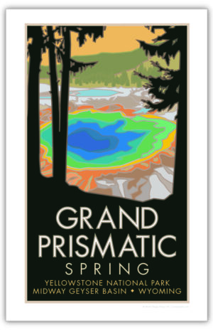 Yellowstone National Park Grand Prismatic Spring poster