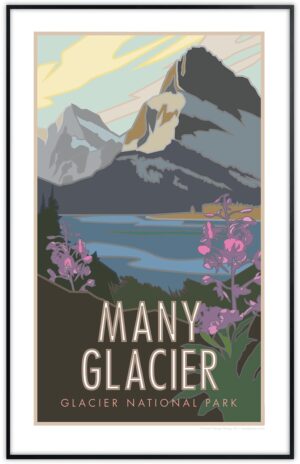 Glacier National Park framed poster