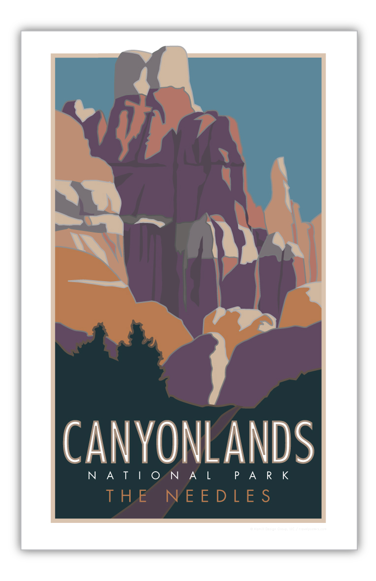 Canyonlands National Park, Utah - The Needles - Poster - Travel Posters