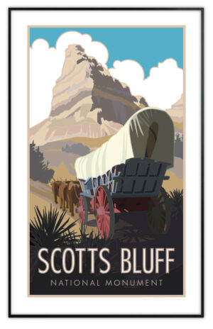 mountain travel poster